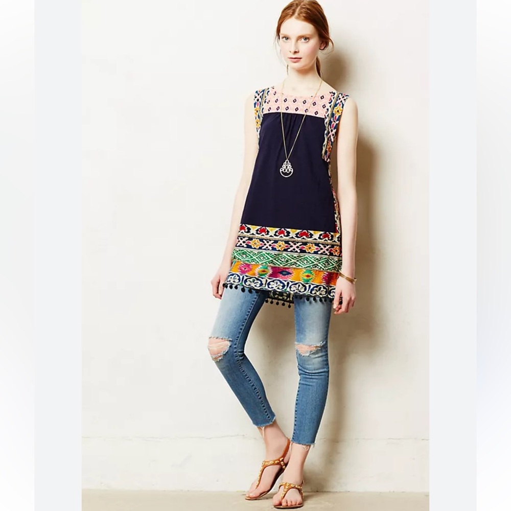 Akemi + Kin Tinamou Stitched Tunic by Anthropologie